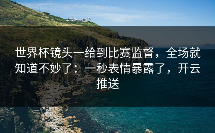 世界杯镜头一给到比赛监督，全场就知道不妙了：一秒表情暴露了，开云推送