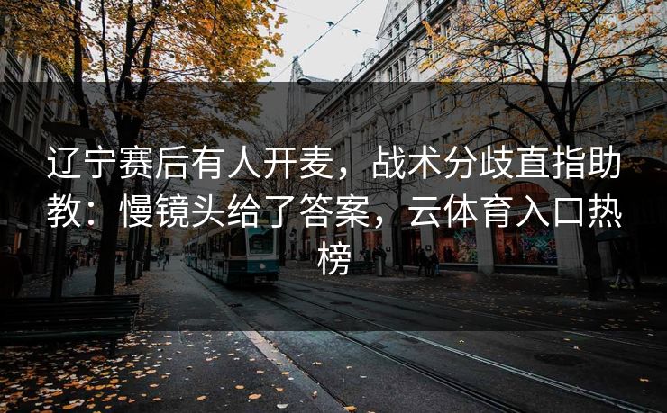 辽宁赛后有人开麦，战术分歧直指助教：慢镜头给了答案，云体育入口热榜